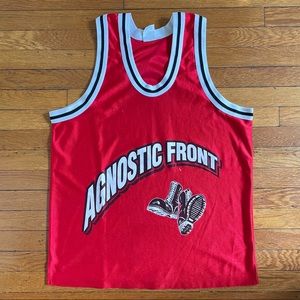 Agnostic Front vintage basketball jersey.